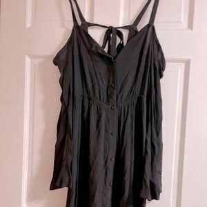 PacSun Black Button Up Maxi Dress Black